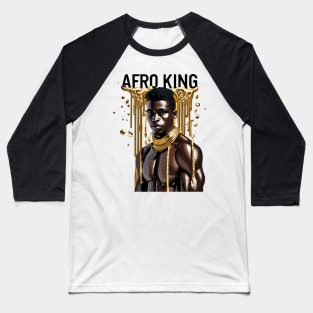 Afro King Drippin' Gold Baseball T-Shirt